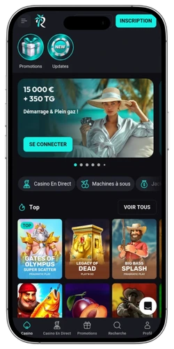Betriviera Casino France, page d'accueil du casino en ligne